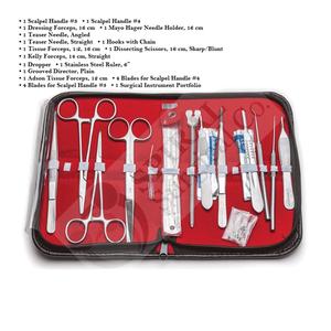 Kit de formation aux instruments chirurgicaux en acier inoxydable pour les étudiants en médecine, pratique de la dissection, expédition mondiale, réutilisable - Product Image 3