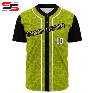Hot Sale Custom Blank 100% Polyester Raglan Baseball Shirt Button Down Custom Baseball Jersey - Product Image 6