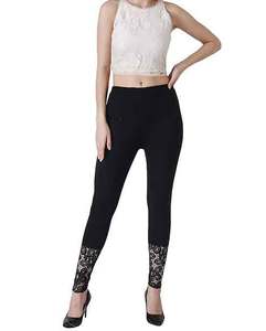 Leggings de sport décontractés pour femmes, respirants, tricotés, taille mi-haute, en coton/fibre de bambou, antibactériens, haute performance - Product Image 6