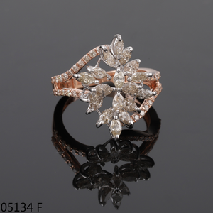 D'VINS JEWELS แหวนหมั้นลายดอกไม้ 2.20 กะรัต เพชรเพาะเลี้ยงในห้องปฏิบัติการ 14K 18K โรสโกลด์ ของขวัญวันครบรอบแต่งงานสำหรับผู้หญิง - Product Image 3