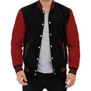 Veste bomber en cuir et laine sur mesure OEM, unisexe, camouflage, printemps, imperméable, coupe-vent, haute qualité, vêtements de sport universitaires - Product Image 2