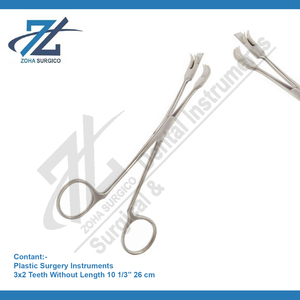 DASSUMPCAO Marqueur de lambeau abdominal en acier inoxydable de 26 cm 3x2 avec verrouillage des instruments chirurgicaux dentaires fabriqués au Pakistan - Product Image 2