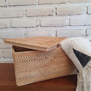 Boîte en rotin avec couvercle, boîte de rangement artisanale, écologique, naturelle, décoration intérieure et extérieure, vente en gros du Vietnam - Product Image 3