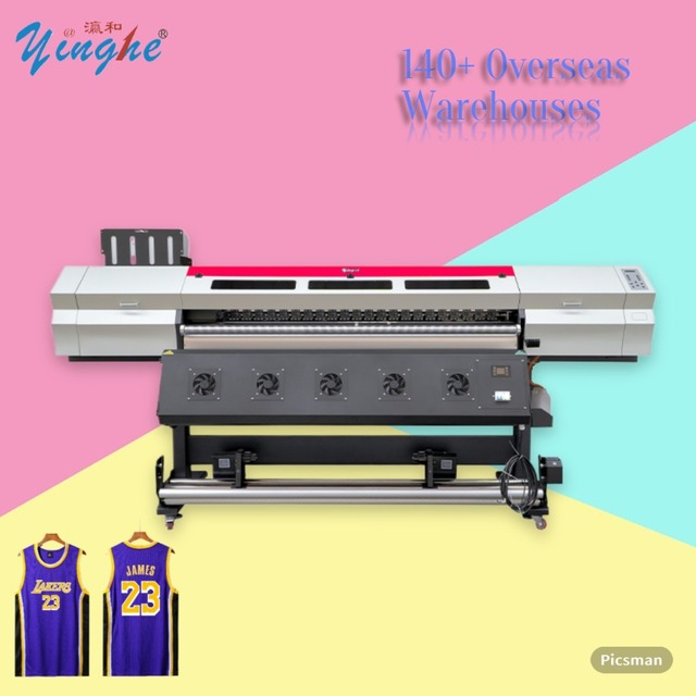 Yinghe Automatic New 1 Year Sublimation Printer 4 I3200 Printheads for 1.8m 6ft Textile Flag Inkjet Printing Machine