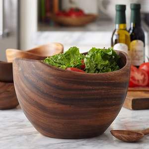 Bol en bois de service naturel en bois de haute qualité Fournitures de cuisine de haute qualité Bol de service en bois Offre Spéciale - Product Image 6