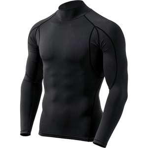 Sublimation <b>Printed</b> Spandex Bjj Quick-dry Men Compression Shirt Top Long Sleeve Sports Baselayer Running Dry Rash Guard - Product Image 4