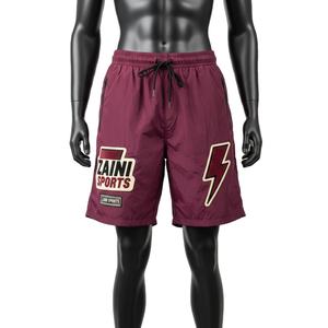 Mens Windbreaker Training <b>Shorts</b> Premium Nylon Microfiber Fabric 130 GSM Breathable Maroon Chenille Logo men's <b>shorts</b> Quick Dry - Product Image 1