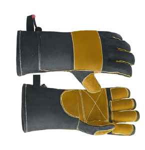 Venta al por mayor guantes de cuero Kevlar personalizados para soldadores seguridad Tig puño largo con duradero - Product Image 4