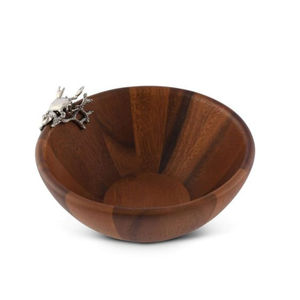 Luxury Design <b>Decorative</b> Wooden Bowl With <b>Crab</b> Accent Bowl Salad Serving Bowl Dinning Table <b>Decorative</b> Items for Best Sale - Product Image 1