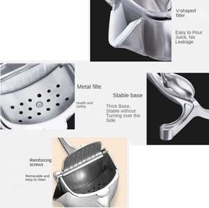Presse-jus en alliage d'aluminium robuste de qualité supérieure Design antidérapant ergonomique Ustensiles de cuisine portables de qualité commerciale - Product Image 2