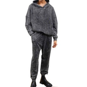 Ensemble de survêtement à capuche pour homme, respirant, 100% coton, motif uni, confortable et élégant - Product Image 1
