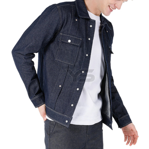 แจ็กเก็ตผ้ายีนส์ผ้ายีนส์ผ้ายีนส์ขาดสีดำสำหรับผู้ชายฤดูใบไม้ร่วง - Product Image 5
