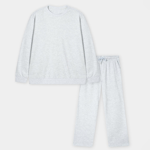 Conjunto de Ropa Deportiva para Hombre, Más Vendida, con Logotipo Personalizado, 100% Algodón, Conjunto de Ropa Informal para Hombre, Sudadera de Cuello Redondo y Pantalones con Cintura Elástica - Product Image 1