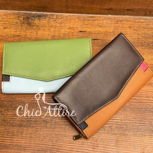 กระเป๋าคลัทช์ยาวแฟชั่นสำหรับผู้หญิงกระเป๋าคลัทช์ดีไซน์หนังรีไซเคิลงานแฮนด์เมดหลากสี - Product Image 1