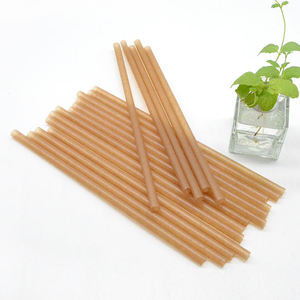 Pailles en canne à sucre compostables, pailles en bagasse biodégradables avec emballage individuel en papier - Product Image 4