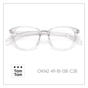กรอบแว่นตา TamTam C8 TR90 รุ่นคลาสสิก สีเบอร์กันดี-ชมพู วัสดุไทเทเนียมอะซิเตท เลนส์อะคริลิก น้ำหนักเบา สวมใส่สบาย - Product Image 6
