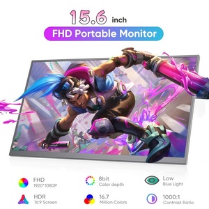 Nouvelle technologie Écran LCD IPS Full HD 15,6 pouces 1920x1080 Écran tactile vidéo pour appuie-tête de <span class=keywords><strong>voiture</strong></span> Moniteur portable Type C USB - Product Image 4