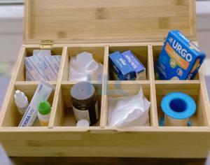 Venta caliente caja organizadora de oficina de madera de pino Acacia Durable plegable Rectangular ecológico hogar multifunción personalizado clásico - Product Image 3