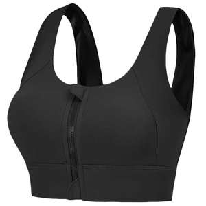 Soutien-gorge de sport pour femme à haute résistance aux chocs avec fermeture éclair sur le devant, veste de fitness, soutien-gorge de yoga pour la course à pied - Product Image 2
