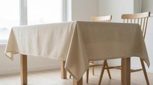 En stock : Ensemble de housses de chaise de salle à manger modernes en lin, couverture en polyester tissé, nappes personnalisées pour événements - Product Image 6