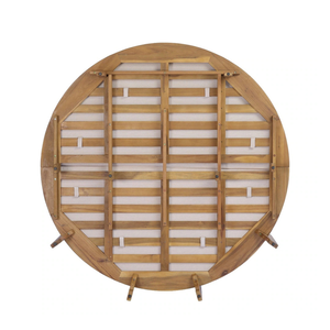 Canapé-lit rond en teck pour extérieur, salon de jardin, bord de piscine, mobilier de villa et de resort - Product Image 4