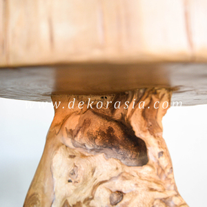 Tabouret rond en bois massif de qualité supérieure D40 Banc en bois pour l'extérieur Patio Salon Meubles - Product Image 2