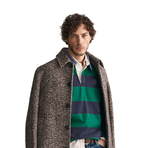 Polo de manga larga personalizado de alta calidad, cuello a rayas de Rugby a la moda transpirable para hombres, camisetas de Rugby con estampado Digital teñido liso - Product Image 4