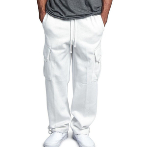 Derniers pantalons de survêtement cargo de sport pour hommes Pro Club, en toile de coton respirante, taille élastique, meilleurs cordonnets, bas de survêtement - Product Image 2