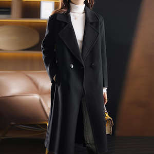 Latest Design Long Leather Woolen Coats <b>For</b> <b>Men</b> Overcoat With <b>Belt</b> Wool Coats Cotton Women Breathable - Product Image 5