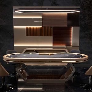 Table de jeu de luxe moderne spécifique au casino Table de poker et de mahjong en bois personnalisable de la meilleure qualité - Product Image 6