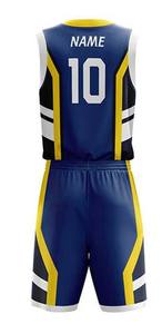 Uniforme de Baloncesto Transpirable de Alta Calidad, Diseños Personalizados, 100% Poliéster, Servicio OEM al por Mayor con Colores y Logotipos Personalizados - Product Image 3