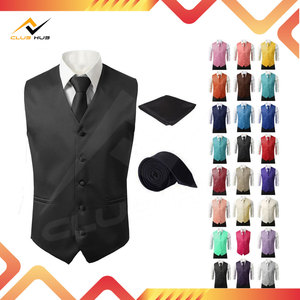 Traje de Hombre Slim Fit para Otoño, Formal, para Boda, Novio, Padrinos, Chaleco a Cuadros, Cuello en V, Mezcla de Algodón de Alta Calidad, Anti-Pilling, Elegante - Product Image 3