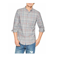 Kemeja Satin Pria Berkualitas Tinggi, Slim Fit, Lengan Panjang, Saku, Koleksi Musim Semi Gugur, Katun, Kancing Tunggal, Bernapas