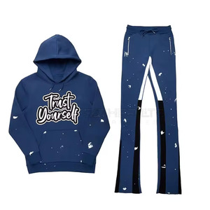 2024 ensembles de jogging en coton de qualité supérieure avec logo personnalisé broderie survêtements pour l'hiver marque privée à vendre - Product Image 1