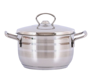 Elegant Stainless Steel round Casserole Classic Design with Durable <b>Glass</b> for Every Occasion - Product Image 1