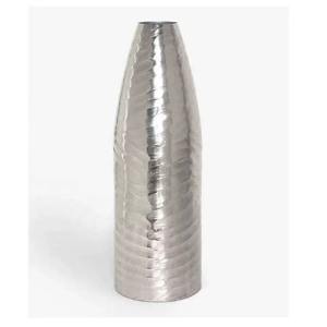 Silver Metal Hammered <b>Tall</b> <b>Vase</b> Modern Tabletop Decorative <b>Flower</b> <b>Vase</b> Perfect for Home Office or Living Room Stylish Decor - Product Image 6