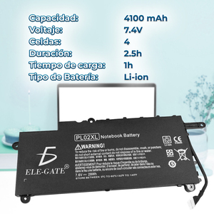 Batteria agli ioni di litio compatibile HP Pavilion 11-n x360 PL02XL 7.4V 29Wh - Product Image 2
