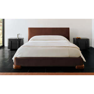 <b>Maxime</b> King Size Bed Minimalist French Design Soft Upholstered Tufted Luxury Bed Adjustable Stainless Steel Storage Included - Product Image 3