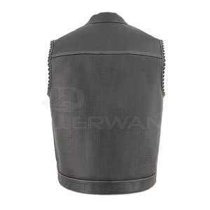 Chaleco de cuero de Material de alta calidad, chaqueta hecha en Pakistán, chaleco de cuero transpirable para hombre, chaqueta para adulto - Product Image 2