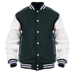Chaqueta de béisbol de manga larga con estampado personalizado para hombre, chaquetas Varsity Letterman lisas en blanco para hombre - Product Image 1