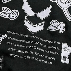 Chaqueta de cuero unisex con logotipo personalizado y bordado de invierno de fabricante de alta calidad Varsity Stand Collar Regular Fit - Product Image 5