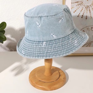 Sombrero de pescador de ancla de mezclilla lavado a la moda, sombrero de sol simple de versión coreana, adecuado para salir y jugar con sombrero - Product Image 3