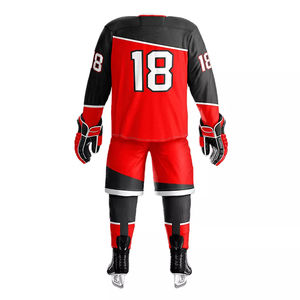 Promoción al por mayor de alta calidad personalizado hombres uniforme de hockey sobre hielo conjunto con diferentes nombres números jugadores sublimación Jersey - Product Image 4
