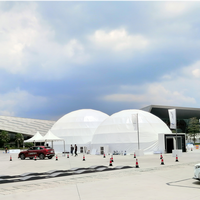 Dôme de glamping de 6 m avec toit en aluminium et verre, dôme géodésique en aluminium et verre, tentes géodésiques de Chine