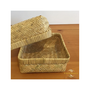Cesta de mimbre de bambú duradera de alta calidad, precio personalizable, accesorio competitivo a granel para muebles de fabricante de Vietnam - Product Image 4