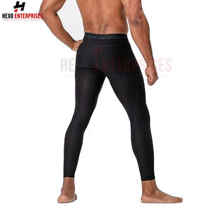 Fabricante paquistaní Hombres Yoga Legging Alta calidad Hombres Leggings Color sólido Tamaño Gimnasio Desgaste Hombres Legging - Product Image 4