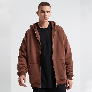 Nouveau sweat-shirt à double fermeture éclair personnalisé pour femmes, sweat-shirt à capuche à fermeture éclair, cardigan en polaire surdimensionné, sweat-shirt lourd pour hommes - Product Image 3