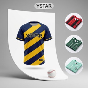 Ensemble de maillots de baseball professionnels personnalisés par sublimation, uniforme d'équipe à rayures pour club de baseball, vêtements de sport - Product Image 1