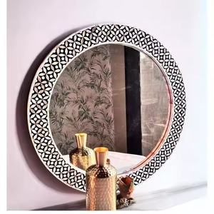 Meilleure vente Décoration intérieure de style moderne Cadre décoratif en incrustation de haute qualité Miroir mural en incrustation d'os fait à la main par Crescent Crafts - Product Image 1