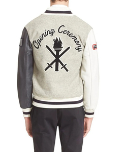 Vestes universitaires en cuir à manches longues, vente chaude, vestes de baseball pour lycée, vestes bomber pour hommes, vestes universitaires pour étudiants - Product Image 3